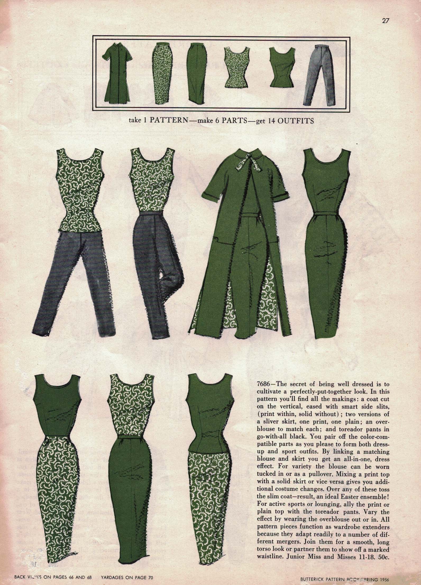 Butterick Pattern Book, Spring 1956. Click to enlarge